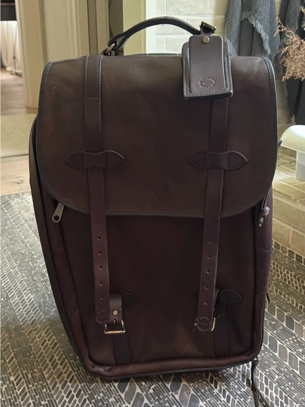 FILSON WEATHERPROOF ROLLING CARRY-ON SUITCASE | SIERRA BROWN